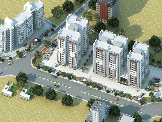 Palm City RAJKOT 2 - 3 - 4 BHK Flats at Sadhu Vasvani Road Rajkot by AMEE Developers