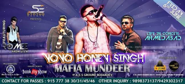 Yo Yo Honey Singh Live Concert in Ahmedabad 2014 Gujarat