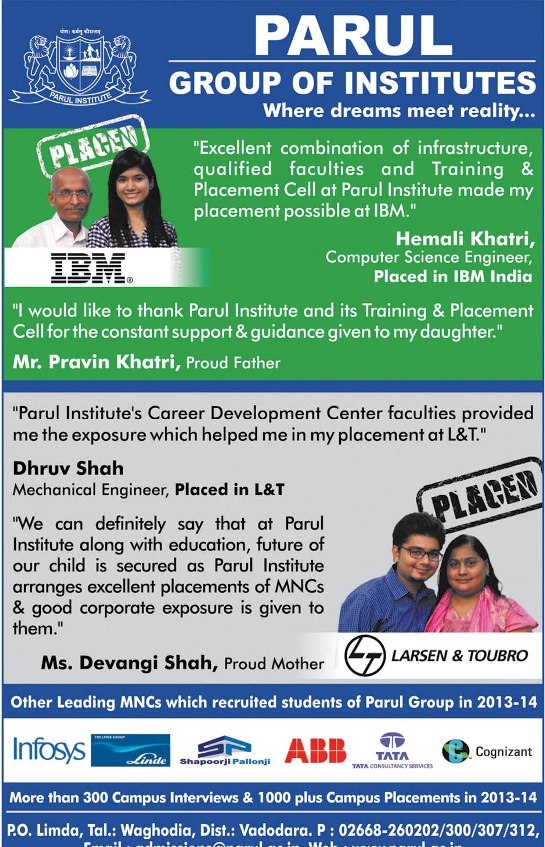 Parul Group of Institutes in Vadodara - Parul Institute of Technology at Baroda