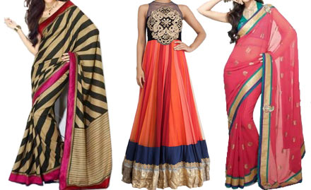 SALE…SALE…SALE… of Ghunghatat Fancy Sarees & Chaniya Choli at Rangoli Park Surat Gujarat
