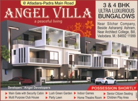 Angel Villa in Vadodara by Angel Developers - 3 BHK  4 BHK Ultra Luxurious Bungalows