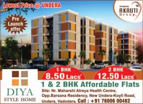 Diya Style Home in Vadodara by Akruti Group