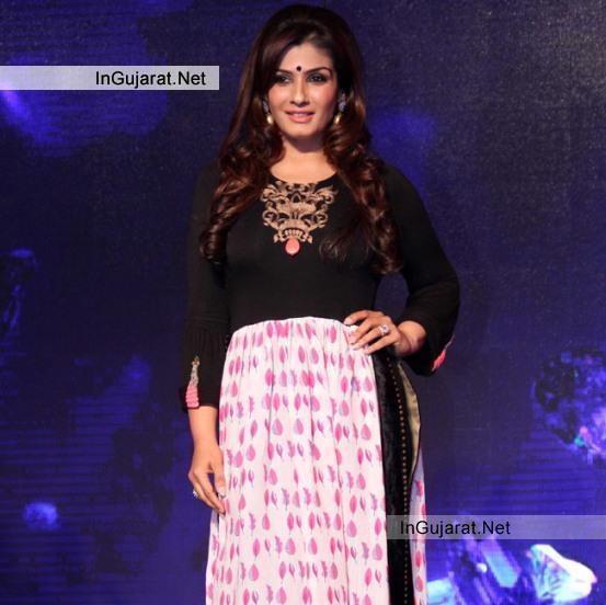 Raveena Tondon in Latest Black and White Ankle Length Anarkali suits at “SONY PAL “channel Launch Event