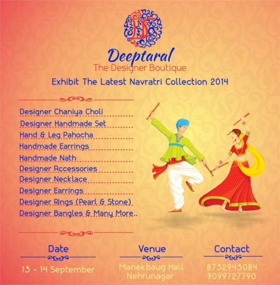 Deeptaral The Designer Boutique Exhibit the Latest Navratri Collection 2014 at Ahmedabad