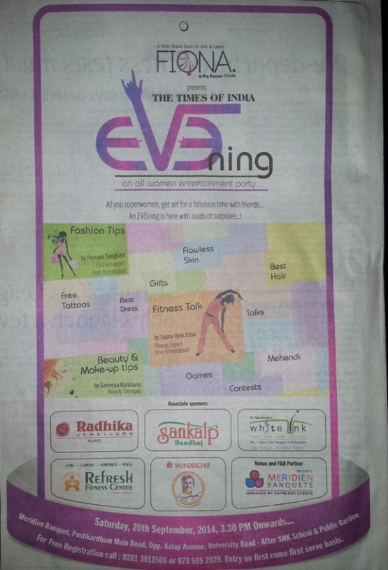 FIONA Presents EVENING an all Women Entertainment Party in Rajkot on September 2014