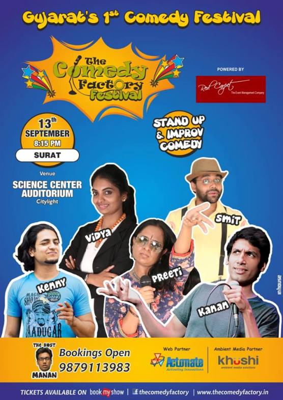 The Comedy Factory Festival 2014 in Surat at Science Center Auditorium
