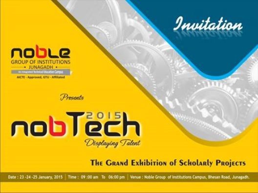 Noble Group of Institute Presents NOBTECH 2015 Exhibition in Junagadh on 23 to 25 January