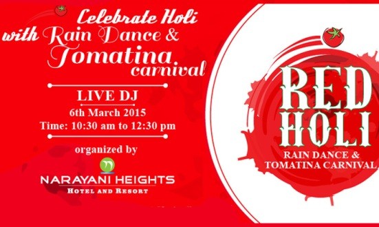 Celebrate Holi with Rain Dance  Tomatina Carnival