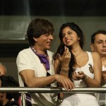 Shahrukh Khan with Daughter Suhana and Son AbRam at IPL 2018 at Kolkata’s Eden Gardens